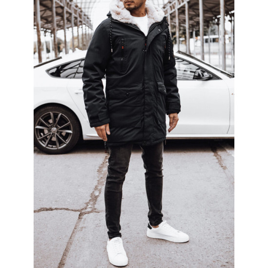 Vyriška juoda žieminė striukė Space