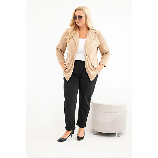 Women's Taupe Velvet Jacket