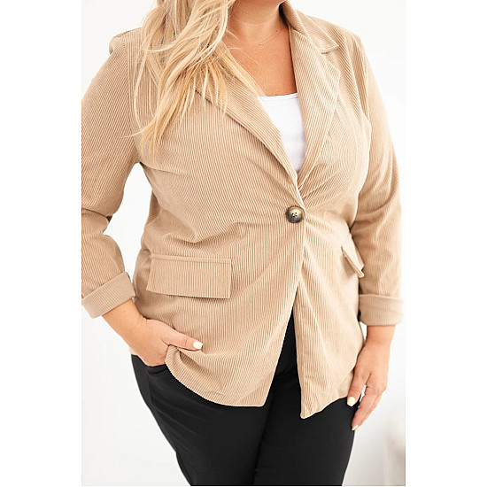 Women's Taupe Velvet Jacket
