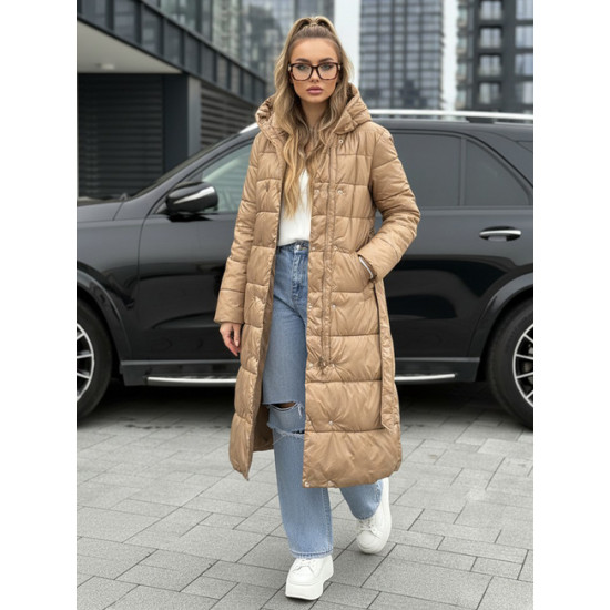 Moteriška žieminė šviesiai ruda striukė Elan