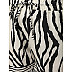 Sieviešu melni/baltie šorti „Zebra“
