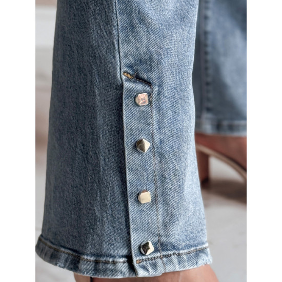 Moteriški mėlyni džinsai Sara Džinsai ir Jogeriai