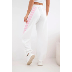 Moteriškos baltos laisvalaikio kelnės Sport