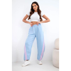 Moteriškos mėlynos laisvalaikio kelnės Sport