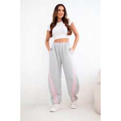 Moteriškos pilkos laisvalaikio kelnės Sport