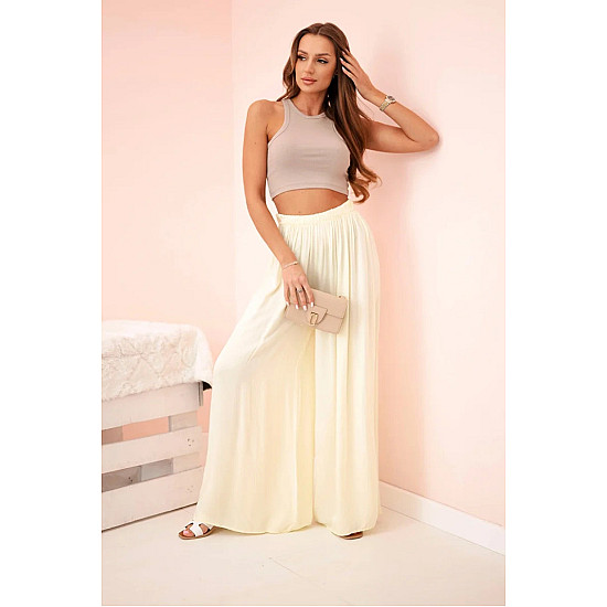 Women's Light Yellow Pants by Style