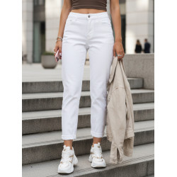 Moteriški balti džinsai Elin