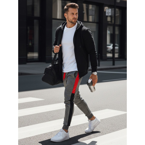 Vyriškos tamsiai pilkos spalvos kelnės Nuno Laisvalaikio kelnės