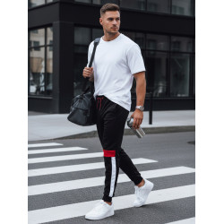 Meeste mustad vabaaja püksid Edma