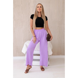 Moteriškos šviesiai violetinės kelnės Roma