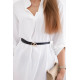 Women's White Dress with a Belt by Golden