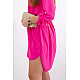 Women's Fuchsia-Colored Dress with a Belt by Golden