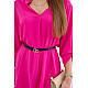 Women's Fuchsia-Colored Dress with a Belt by Golden