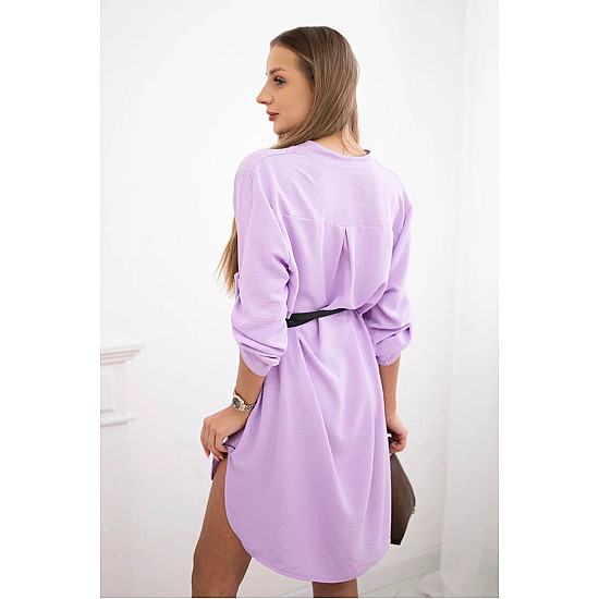 Women's Light Purple Dress with a Belt by Golden