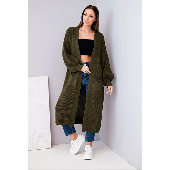 Naisten khaki-värinen kardigan Lemon