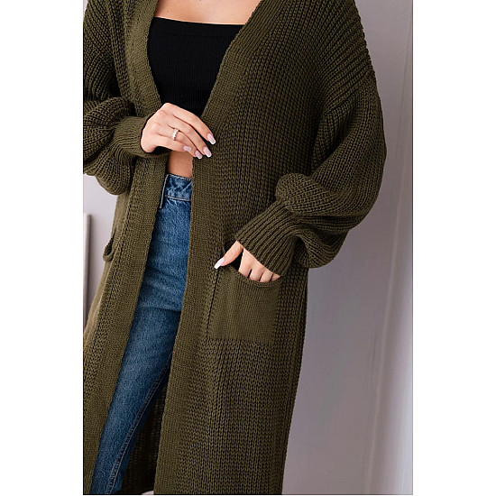 Naisten khaki-värinen kardigan Lemon