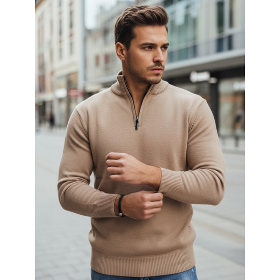 Vyriškas rusvas megztinis Monar