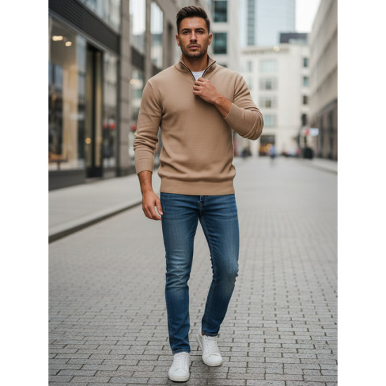 Vyriškas rusvas megztinis Monar