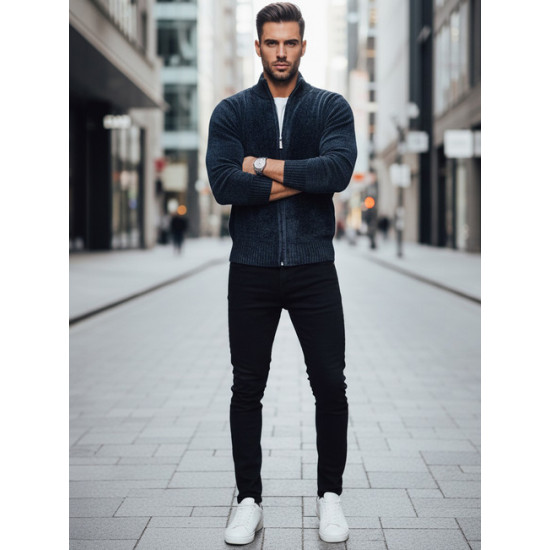 Vyrškas tamsiai mėlynas megztinis Andri