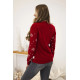 Moteriškas raudonas kalėdinis megztinis Vel