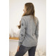 Moteriškas pilkas kalėdinis megztinis Vel