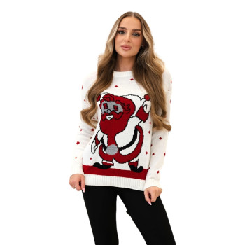 Женский серый рождественский свитер Santa Claus