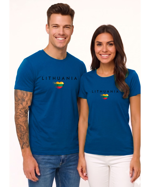 Mėlynų marškinėlių komplektas Lithuania (juodas)
