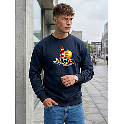 Miesten tummansininen villapaita Nida
