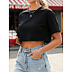 Czarny T-shirt damski Tabit
