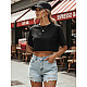 Czarny T-shirt damski Tabit