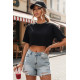 Czarny T-shirt damski Tabit