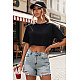 Czarny T-shirt damski Tabit