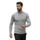 Vyriškas pilkas megztinis aukštu kaklu Lenox Megztiniai