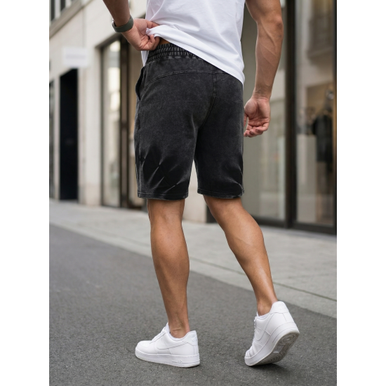 Men's Black Star Athletic Shorts