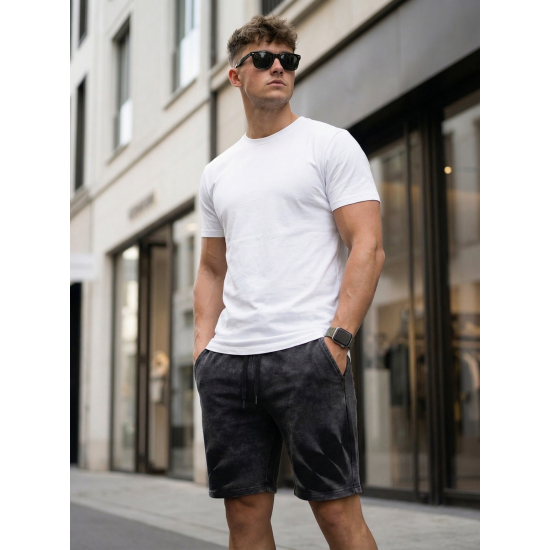 Men's Black Star Athletic Shorts