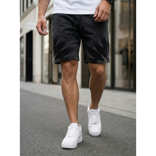 Men's Black Star Athletic Shorts