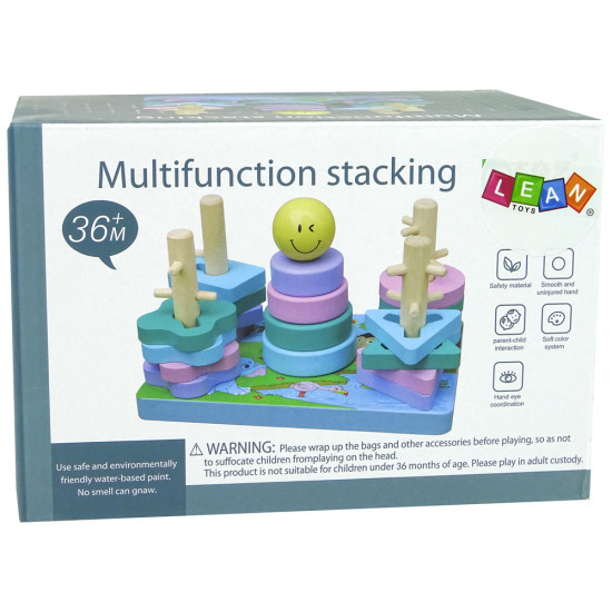 Edukacinis medinių kaladėlių rinkinys Mediniai žaislai