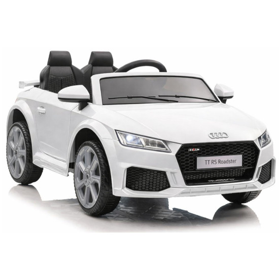 Audi TT RS baltas akumuliatorinis automobilis Elektrinės mašinėlės vaikams
