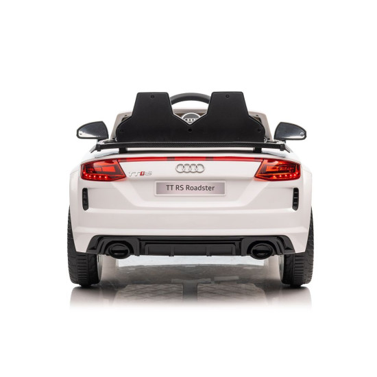 Audi TT RS baltas akumuliatorinis automobilis Elektrinės mašinėlės vaikams