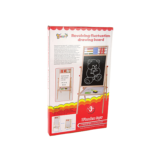 Medinė mokomoji lenta 2in1 Magnetinės lentos ir magnetai