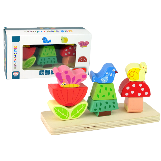 Medinių kaladėlių delionės rinkinys Mediniai žaislai