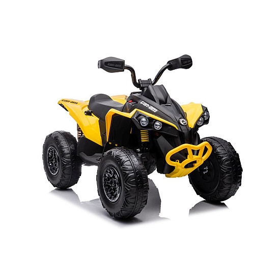 CAN-AM battery-powered yellow quadricycle