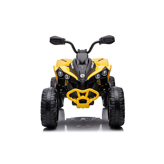 CAN-AM battery-powered yellow quadricycle