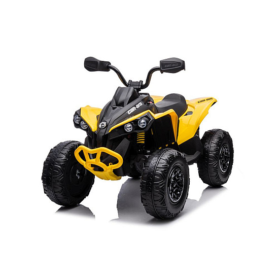 CAN-AM battery-powered yellow quadricycle
