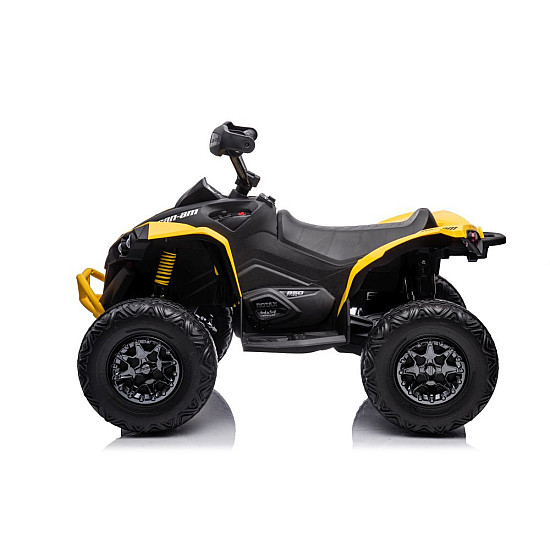 CAN-AM battery-powered yellow quadricycle