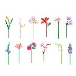 Statybinių blokelių dekoratyvinės gėlės