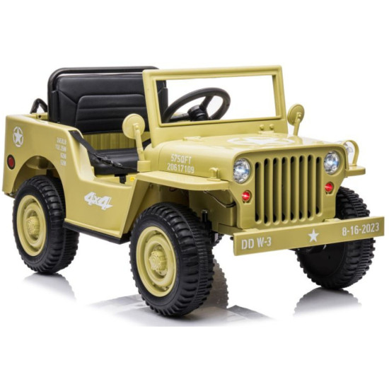 Baterijomis varomas šviesiai chaki spalvos automobilis JH-103  4x4 Elektrinės mašinėlės vaikams