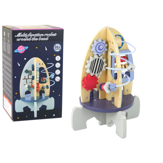 Medinė kosminė raketa Mediniai žaislai