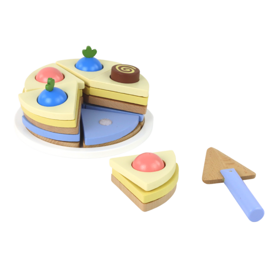 Mediniai torto gabaliukai Mediniai žaislai
