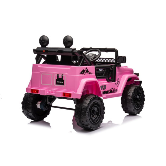 Rožinis akumuliatorinis automobilis Toyota FJ 4x4 Elektrinės mašinėlės vaikams